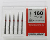 Diamond Burs, Taper Conical Shape, Fine Grit Multi-Use 160Tc-21F - Osung USA