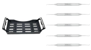 Dental Scaler SMS1-2 Light wt. metal Handle, 5 pc set - Osung USA 