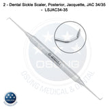 Dental Scaler JAC34-35 Light Wt. Metal Handle, 5 Pcs Set - Osung USA