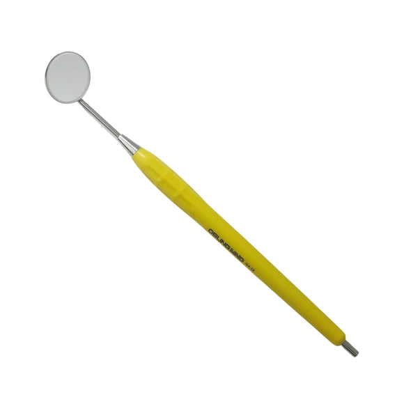 Mouth Mirror, Autoclavable Handle, Simple Stem, Yellow, 2MHS3