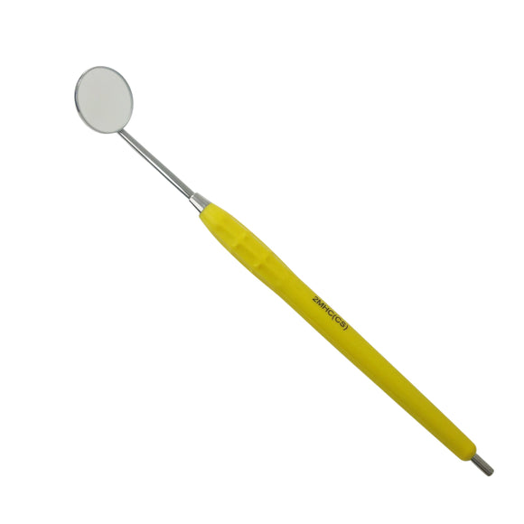 Mouth Mirror, Autoclavable Handle, Cone Socket, Yellow, 2MHC3 - Osung USA