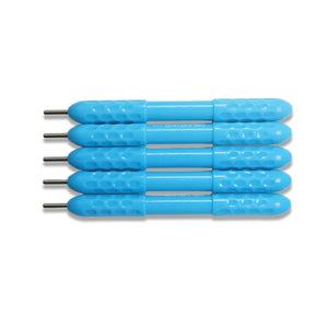 Dental Mirror, Softgrip Handle, Simple Stem, Blue, 5/pack - Osung USA