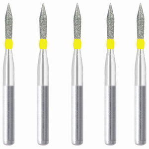 033.14EF1, Conical Pointed, 1.4 mm Dia,  Extra Fine Grit Diamond Bur, 5 per pack