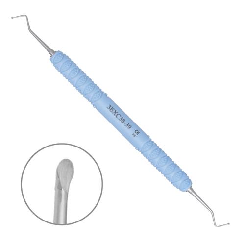 Dental Excavator, Spoon, Autoclavable Silicone Handle, EXC 38-39
