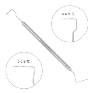 Dental Probe, Metal handle, 3-6-9-12, BPCP12N - Osung USA