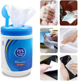 DISINFECTING WIPES ROLL 75% ALCOHOL 60 PCS / CANISTER - PACK OF 4 CANS - Osung USA