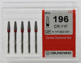 Diamond Burs, Taper Conical Shape, Fine Grit Multi-Use 196Cr-11F - Osung USA