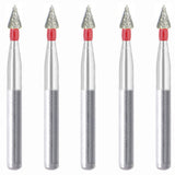 159.15F1, Conical Pointed, 1.5 mm Dia,  Fine Grit Diamond Bur, 5 per pack - Osung USA
