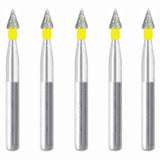 159.15EF1, Conical Pointed, 1.5 mm Dia,  Extra Fine Grit Diamond Bur, 5 per pack - Osung USA