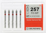 Diamond Burs, Flame Ogival Shape, Fine Grit Multi-Use 257Fo-32F - Osung USA