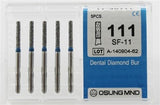 Diamond Burs, Cylindrical Flat Shape, Std Grit Multi-Use 111Sf-11 - Osung USA