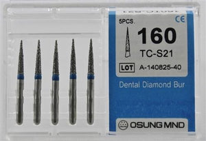 Diamond Burs, Taper Flat Shape, Standard Grit Multi-Use 169Tf-41 - Osung USA
