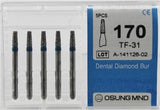 Diamond Burs, Taper Flat Shape, Standard Grit Multi-Use 170Tf-31 - Osung USA