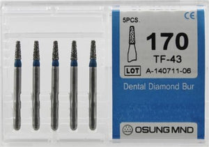 Diamond Burs, Taper Flat Shape, Standard Grit Multi-Use 170Tf-43 - Osung USA