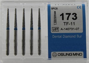 Diamond Burs, Taper Flat Shape, Standard Grit Multi-Use 173Tf-11 - Osung USA