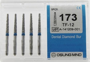 Diamond Burs, Taper Flat Shape, Standard Grit Multi-Use 173Tf-12 - Osung USA
