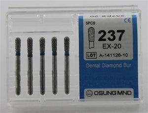 Diamond Burs, Pear Shape, Standard Grit Multi-Use 237Ex-20 - Osung USA