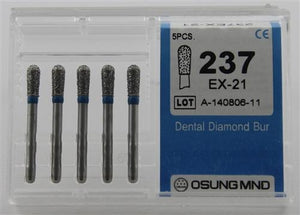 Diamond Burs, Pear Shape, Standard Grit Multi-Use 237Ex-21 - Osung USA