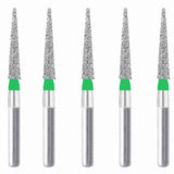 164.16C1, Conical Pointed, Slender, 1.6 mm Dia,  Coarse Grit Diamond Bur, 5 per pack - Osung USA