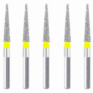 164.14EF2, Conical Pointed, Slender, 1.4 mm Dia,  Extra Fine Grit Diamond Bur, 5 per pack - Osung USA