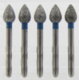 Diamond Burs, Flame Ogival Shape, Standard Grit Multi-Use 257Fo-27 - Osung USA