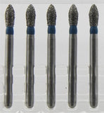 Diamond Burs, Flame Ogival Shape, Standard Grit Multi-Use 257Fo-32 - Osung USA