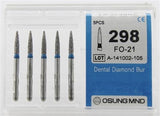 Diamond Burs, Cylindrical Ogival Shape, Std Grit Multi-Use 289So-21 - Osung USA