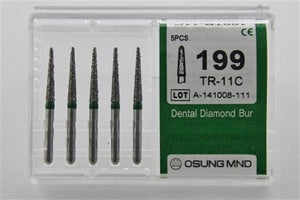 Diamond Burs, Taper Round Shape, Coarse Grit Multi-Use 199Tr-11C - Osung USA