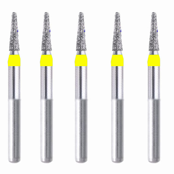 194.12EF1, Conical, Dome End, 1.2 mm Dia,  Extra Fine Grit Diamond Bur, 5 per pack - Osung USA