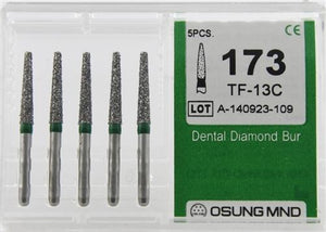 Diamond Burs, Taper Flat End Shape, Coarse Grit Multi-Use 173Tf-13C - Osung USA