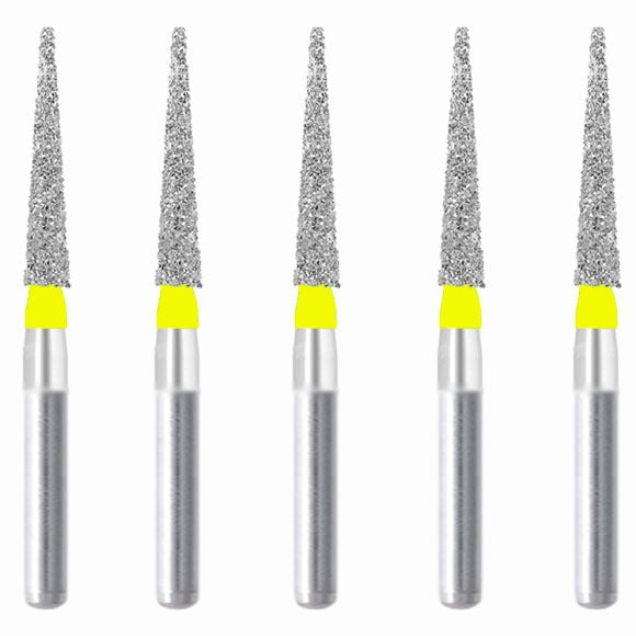 164.16EF1, Conical Pointed, Slender, 1.6 mm Dia,  Extra Fine Grit Diamond Bur, 5 per pack - Osung USA