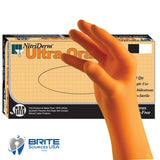 IHC X-Large NitriDerm Ultra Orange Powder-Free Nitrile Exam Glove - 100/Box - Osung USA