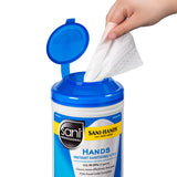 Hands Instant Sanitizing Wipes, 6 x 5, White, 150/Can - Osung USA