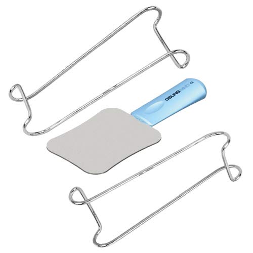 OSUNG Intra Oral Mirror Mirror with Handle, Occlusal, Large 77 x 100 mm with Cheek Retractors Set - Osung USA 
