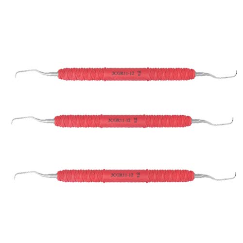 Dental Periodontal Scaling Kit with light wt handles. Set of 3 Dental curettes. - Osung USA 