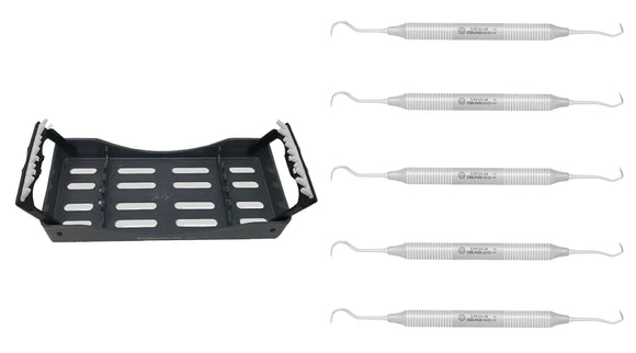 Dental Scaler U15-30 Light wt. metal Handle, 5 pc set - Osung USA 