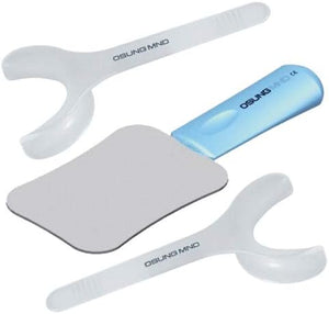 OSUNG Double Sided Photographic Intraoral Mouth Mirror Mirror with Handle,  Occlusal Medium Size with Cheek Retractors Set - Osung USA 