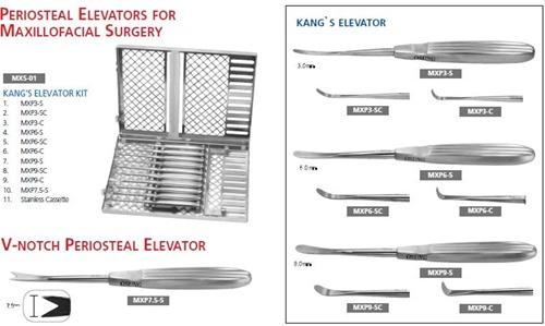 Periosteal Elevator Kit for Maxillofacial Surgery, MXS1 - Osung USA