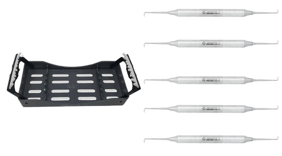Dental Scaler JAC31-32 Light Wt. Metal Handle, 5 Pcs Set - Osung USA