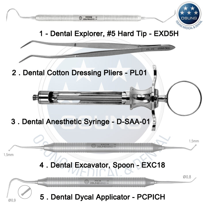 Dental Amalgam Tray Instrument Set - C-1038