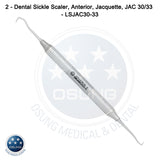 Dental Scaler JAC30-33 Light Wt. Metal Handle, 5 Pcs Set - Osung USA