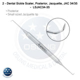 Dental Scaler JAC34-35 Light Wt. Metal Handle, 5 Pcs Set - Osung USA