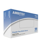 Ambitex N5201 Series Powder Free Blue Nitrile Gloves, Large, 100/Box (NLG5201) - Osung USA