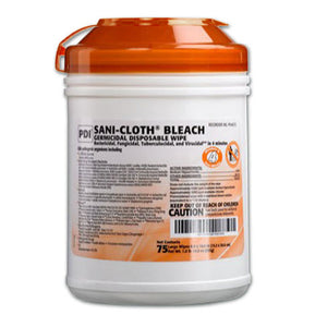 Sani-Cloth Bleach Germicidal Disposable LARGE Wipes,  75 Wipes/Can, 12 Cans/Case - Osung USA