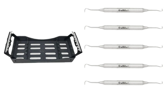 Dental Scaler H5-33 Light wt. metal Handle, 5 pc set - Osung USA 
