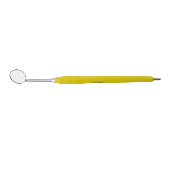 Mouth Mirror Cone Socket No. 3, 20mm dia, yellow handle, EA - Osung USA 