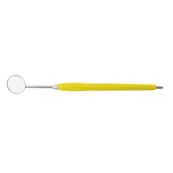 Mouth Mirror Cone Socket No. 4, 22mm dia, yellow handle, EA - Osung USA 